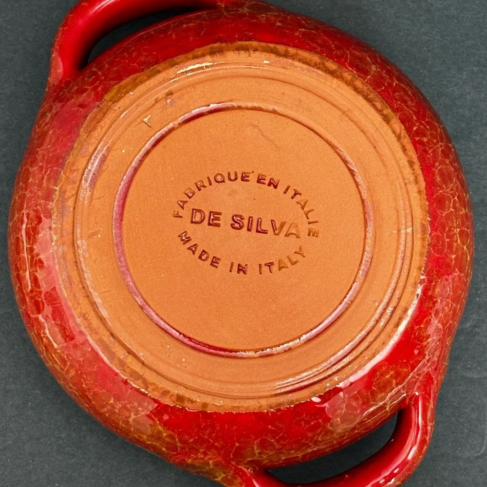 De Silva Clay Crock/Tureen/Pot Terracotta Oven Safe Dish W/Lid Made In Italy NEW